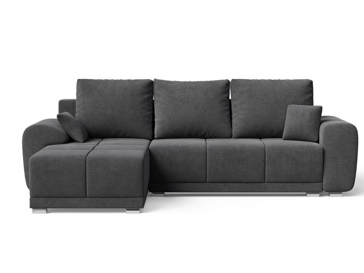 ECKSOFA Monti Anthrazit Links - Anthrazit/Silberfarben, Holz/Textil (188/290cm) - Graingold
