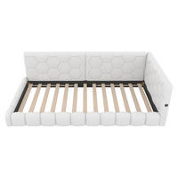 TAGESBETT mit LED, USB und Typ-C 90x200 cm Weiß - Weiß, Holz (90/200cm) - Meubliv