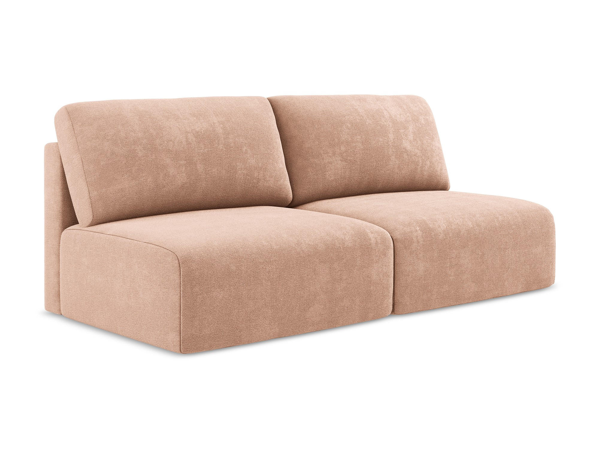 3-SITZER SOFA mit Schlaffunktion Chenille Stoff Pink - Pink/Koralle, Kunststoff/Textil (216/79/102cm) - Makamii