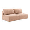 3-SITZER SOFA mit Schlaffunktion Chenille Stoff Pink - Pink/Koralle, Kunststoff/Textil (216/79/102cm) - Makamii