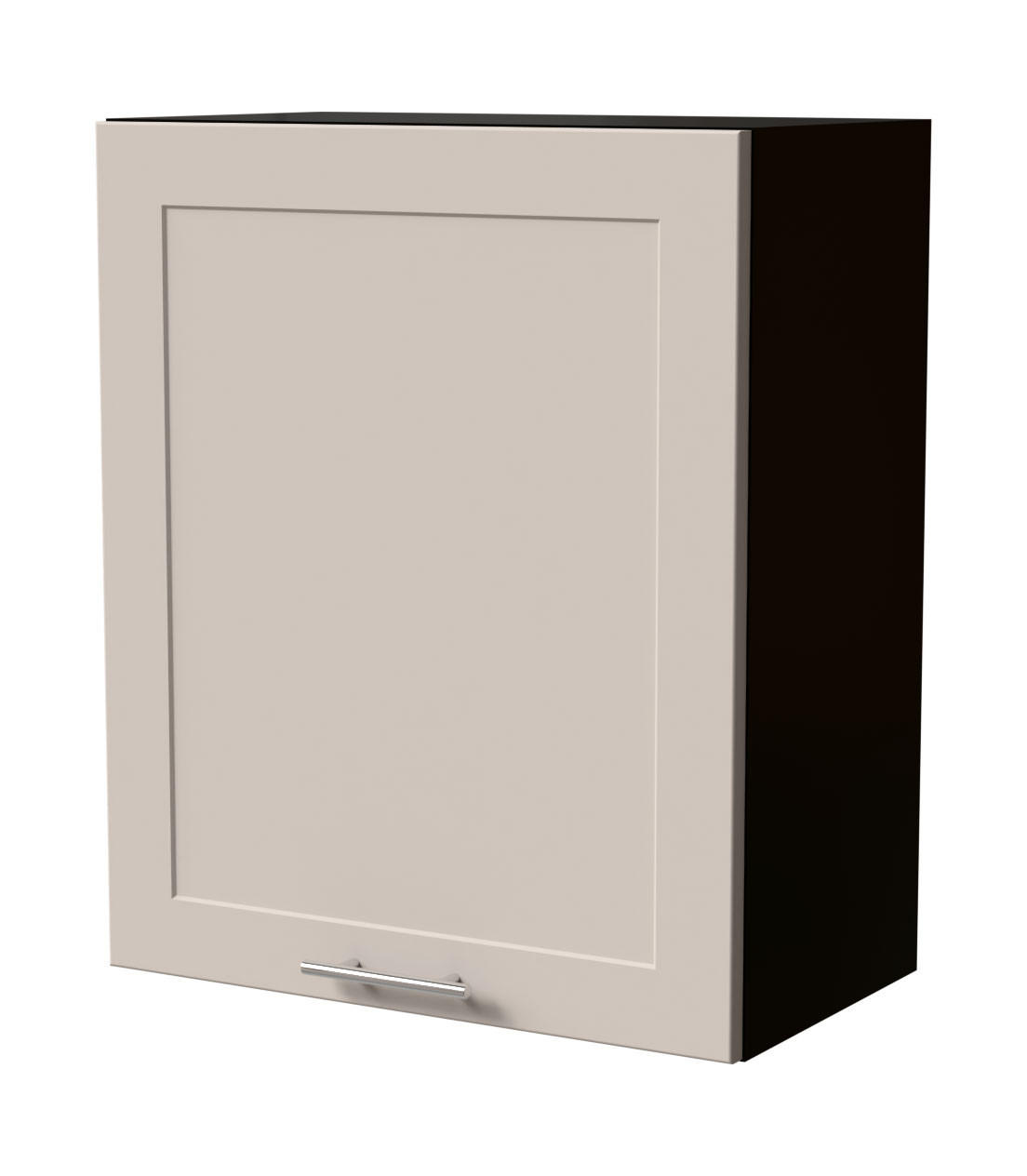 HÄNGESCHRANK Oslo W2/60 Schwarz / Kaschmir Matt 60 / 32,5 / 72cm - Kaschmir/Schwarz, Holz/Holzwerkstoff (60/72/32.5cm) - Feldmann-Wohnen