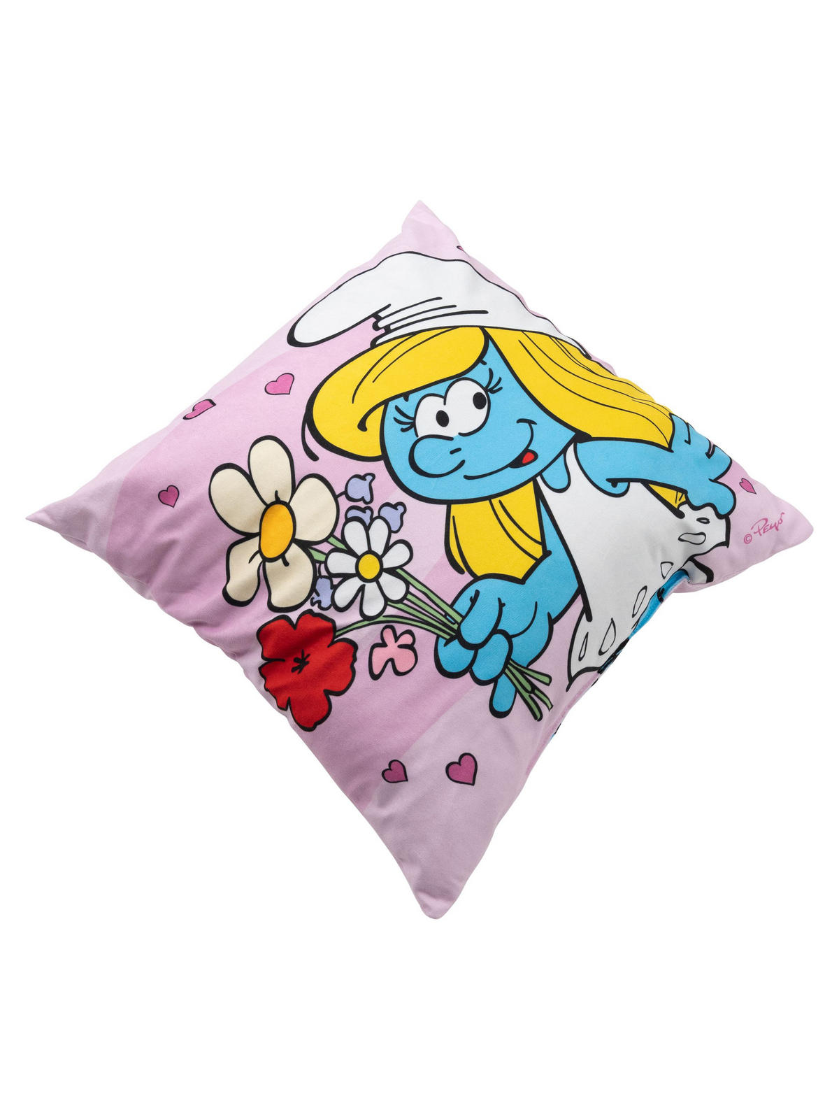 KINDERKISSEN Die Schlümpfe Schlumpfine Rosa 40 x 40 cm - Rosa, Textil (40/40cm) - United Labels