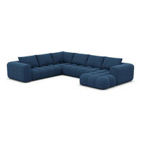 WOHNLANDSCHAFT Casaluna U-Form Dunkelblau Strukturstoff - Dunkelblau, Kunststoff (338/88/267cm)