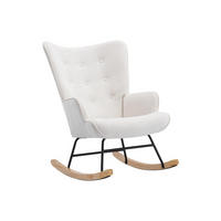 SCHAUKELSESSEL - melierter Stoff - Beige - ELMINA II - Beige, Textil (68/91/86cm) - Vente-Unique