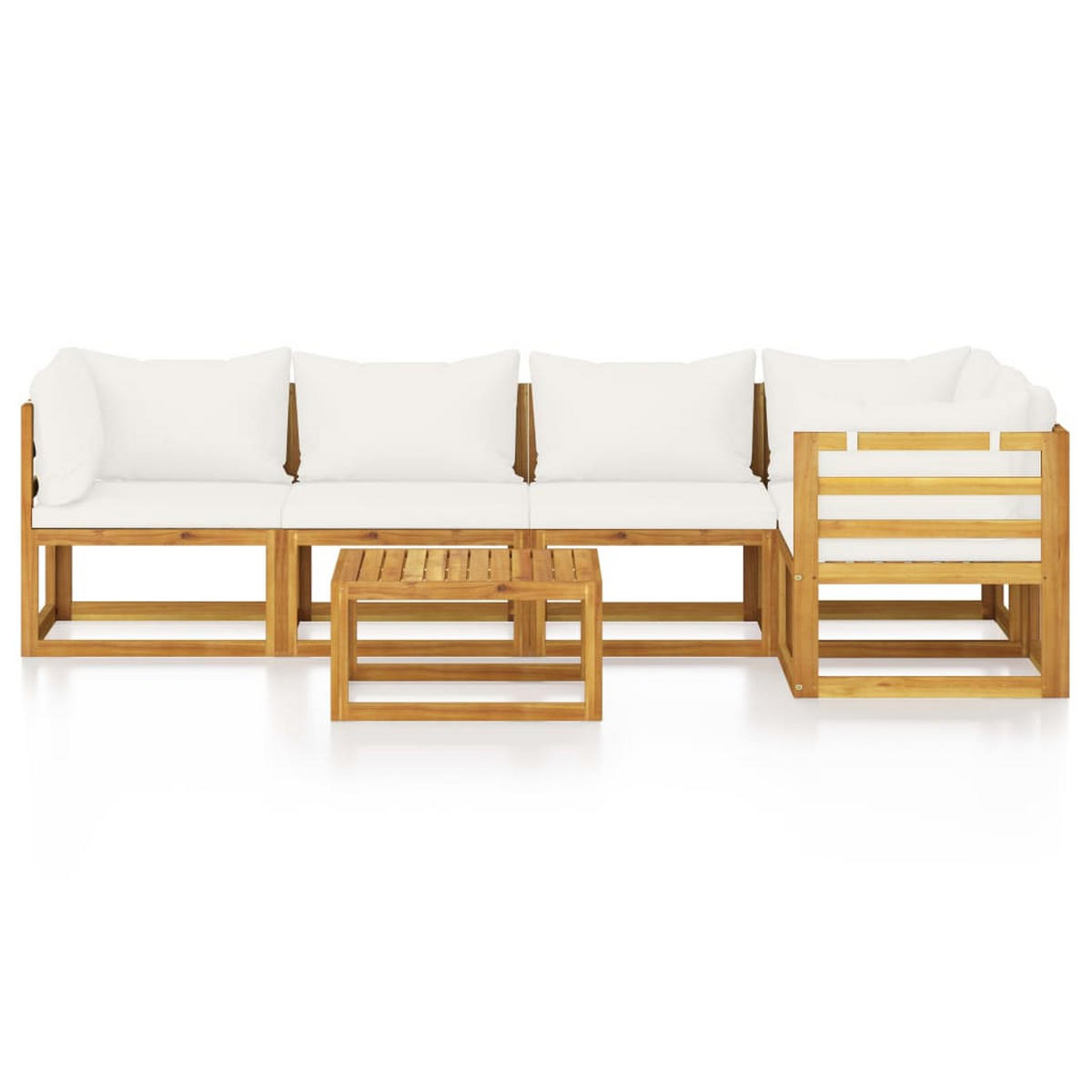 GARTENSET Reichardt 6-teilig - Creme, Holzwerkstoff - Nettlife