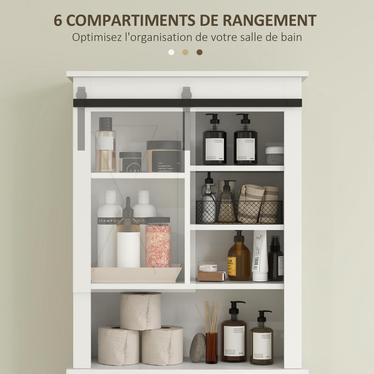 HÄNGESCHRANK Weiß 1 Stück - Weiß, Kunststoff (67/172/25cm) - GiPP