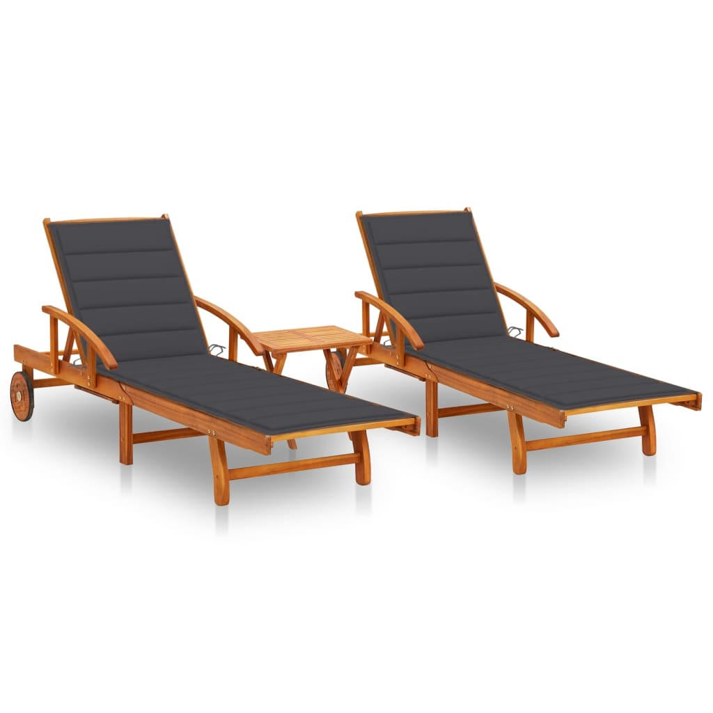 vidaXL Sonnenliege Grau 67x85x199 cm