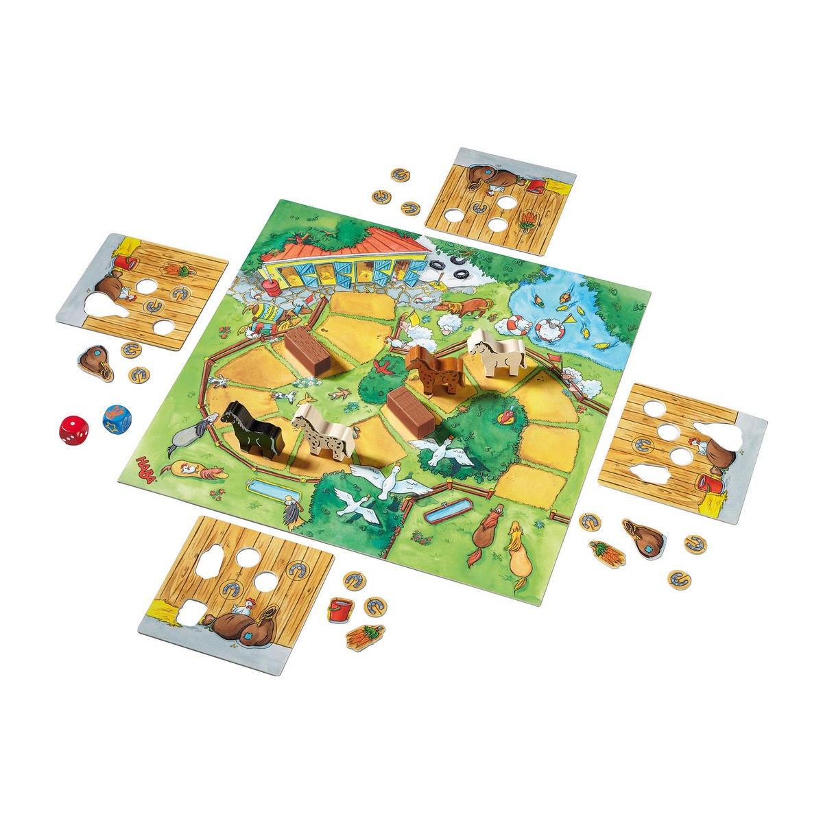 WÜRFELSPIEL Hoppe Reiter - Multicolor, Naturmaterialien (22.5/22.4cm)