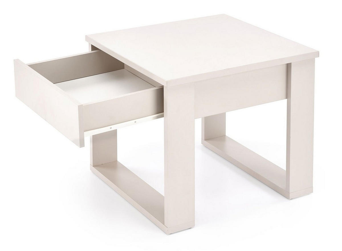 COUCHTISCH Nea Kaschmir 60 / 60 / 52cm - Beige, Holz/Holzwerkstoff (60/60/52cm) - Feldmann-Wohnen