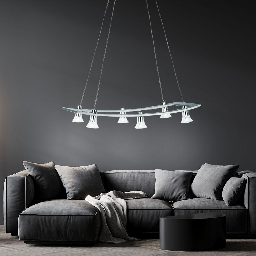 LED HÄNGELEUCHTE Garaudy Silber - Silberfarben, Metall (71/32/160cm)