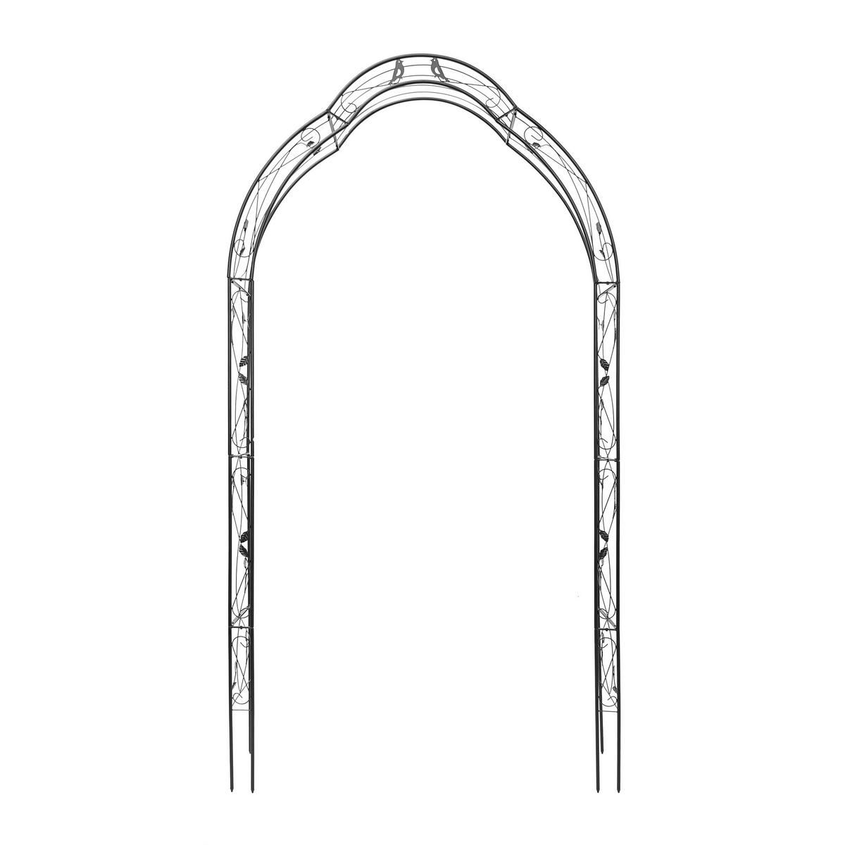 ROSENBOGEN - Schwarz, Metall (137/255/39cm) - Relaxdays