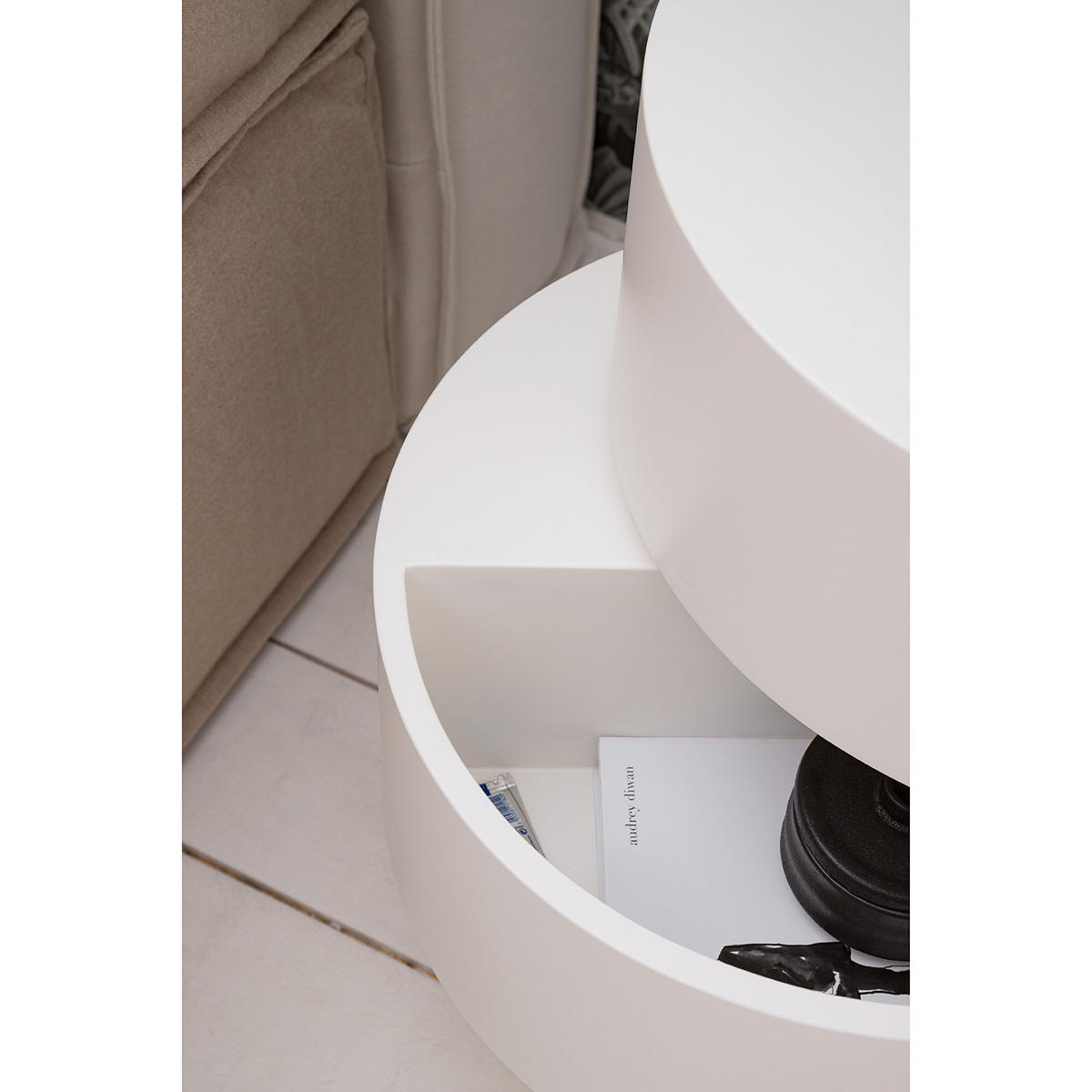 BEISTELLTISCH - Weiß, Holzwerkstoff (40/40/51cm) - home24