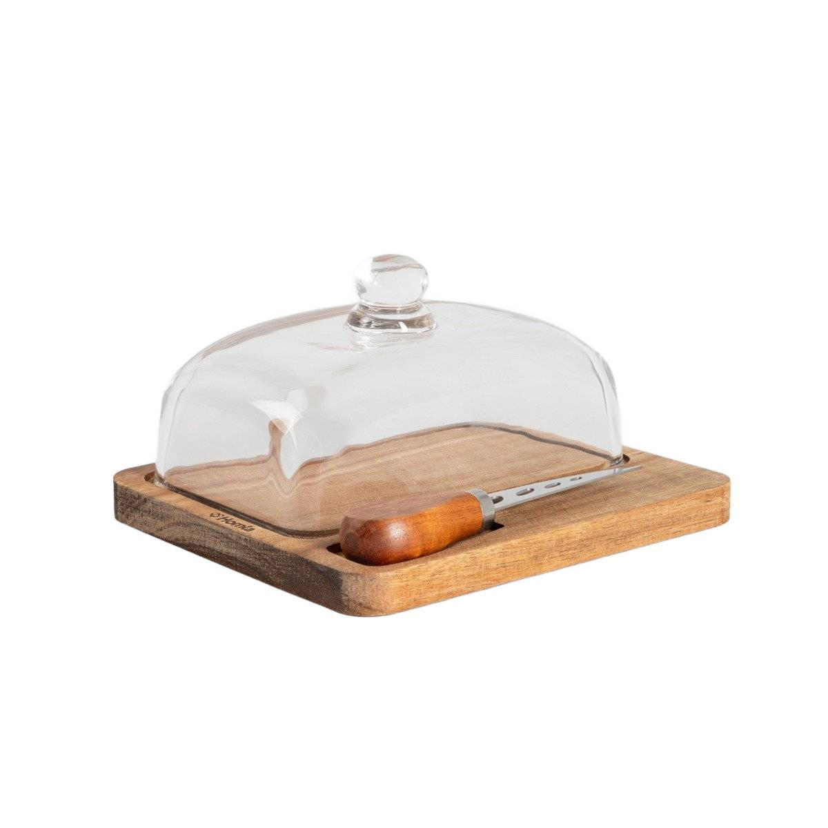 BUTTERDOSE Carlos 3-teilig - Transparent, Glas (14/8/18cm) - Homla