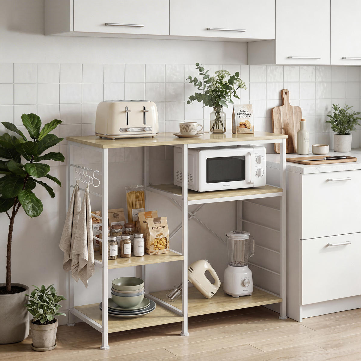 KÜCHENREGAL Eichefarben 1 Stück - Eichefarben, Holzwerkstoff (39/83.5/90cm) - GiPP