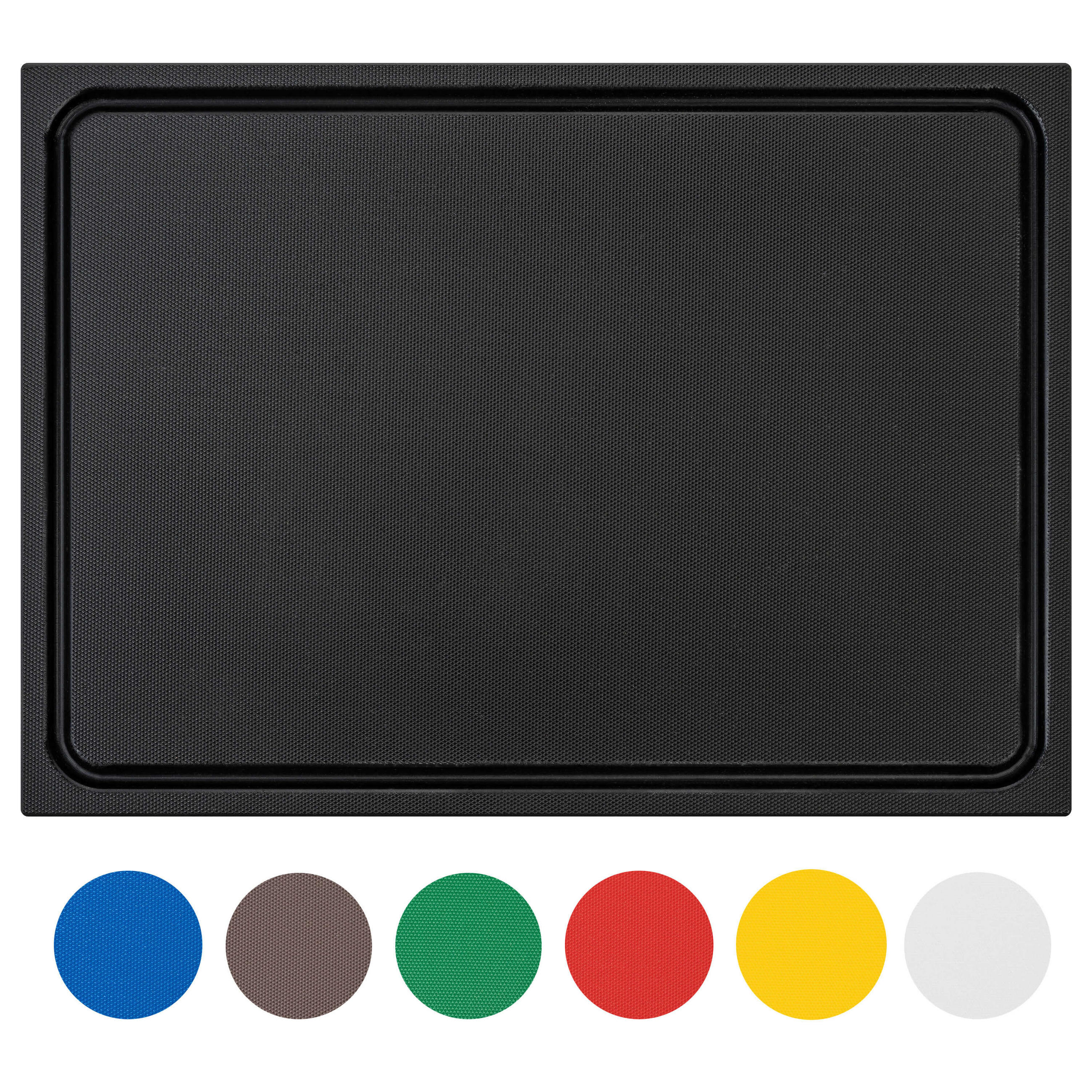SCHNEIDEBRETT HDPE500 60x40x2 cm - Schwarz, Kunststoff (40/60cm) - Muvell