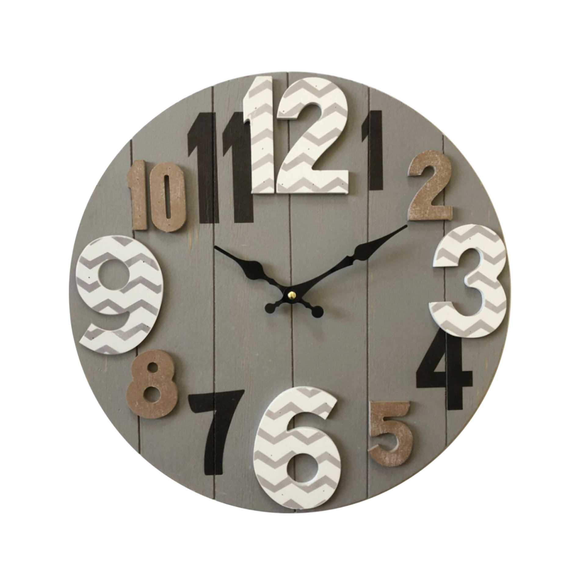 Mobili Rebecca Wanduhr Grau 5x40x40 cm
