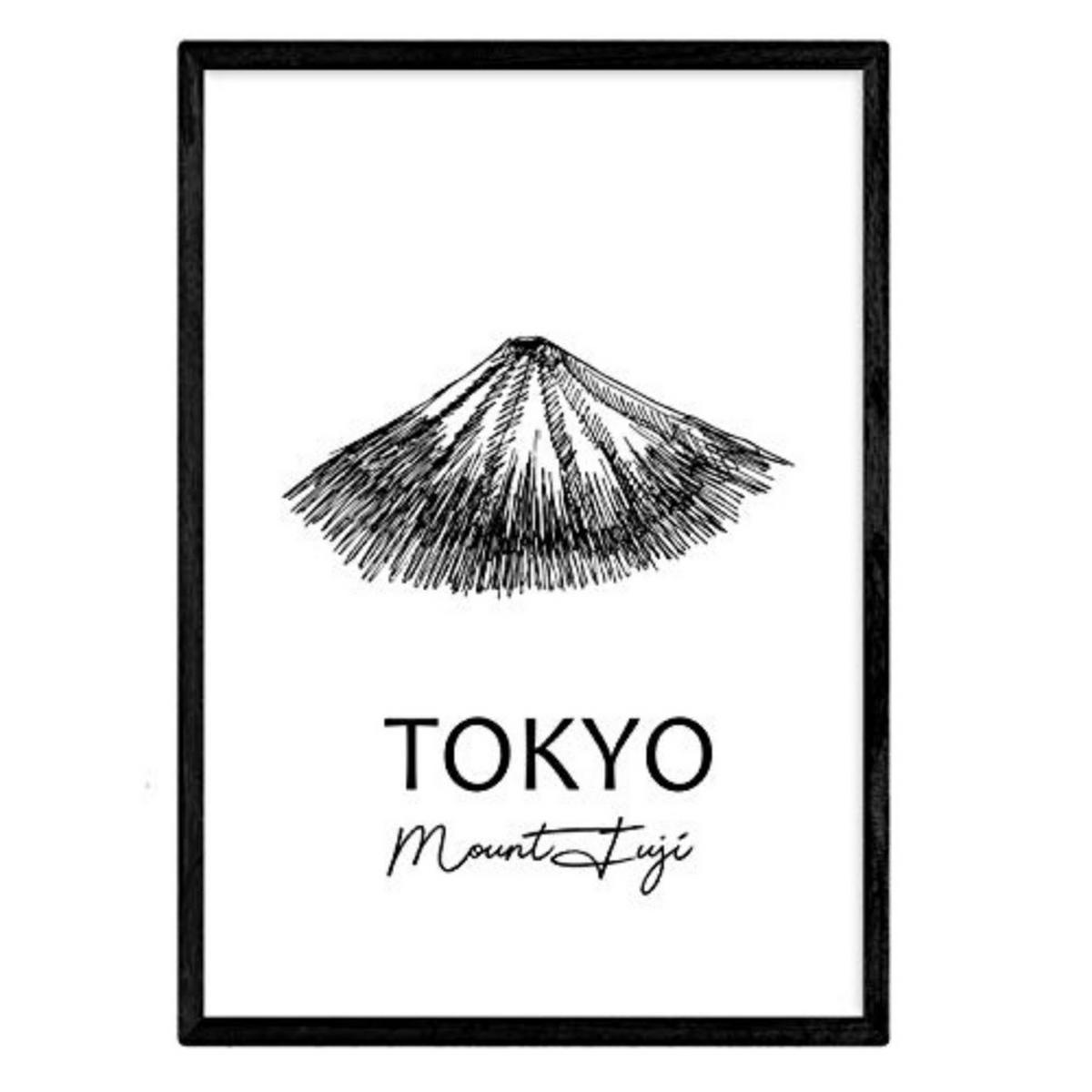 POSTER Städte Denkmäler Tokyo Mount Fuji A3 Rahmenlos - Klar, Papier (29.7/5/42cm) - Nacnic
