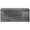 SIDEBOARD Faro Grau Hochglanz - Grau, Holzwerkstoff (166.5/75.5/35cm) - Vladon
