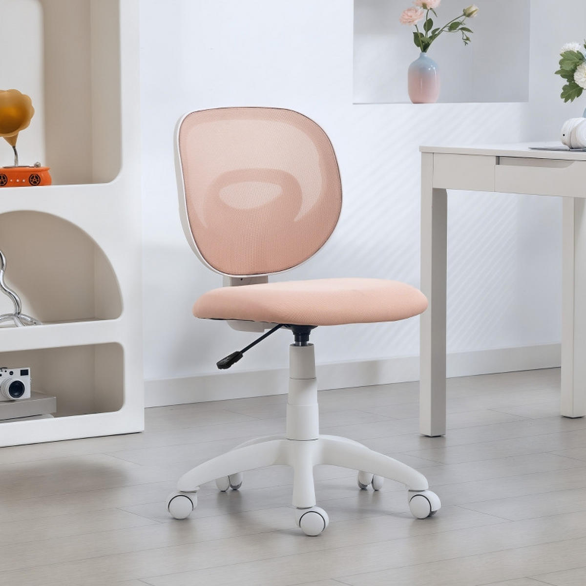 DREHSTÜHLE ergonomisch Rückenstütze höhenverstellbar Rosa - Pink, Metall (53/89/59.5cm) - SHOPENTRA