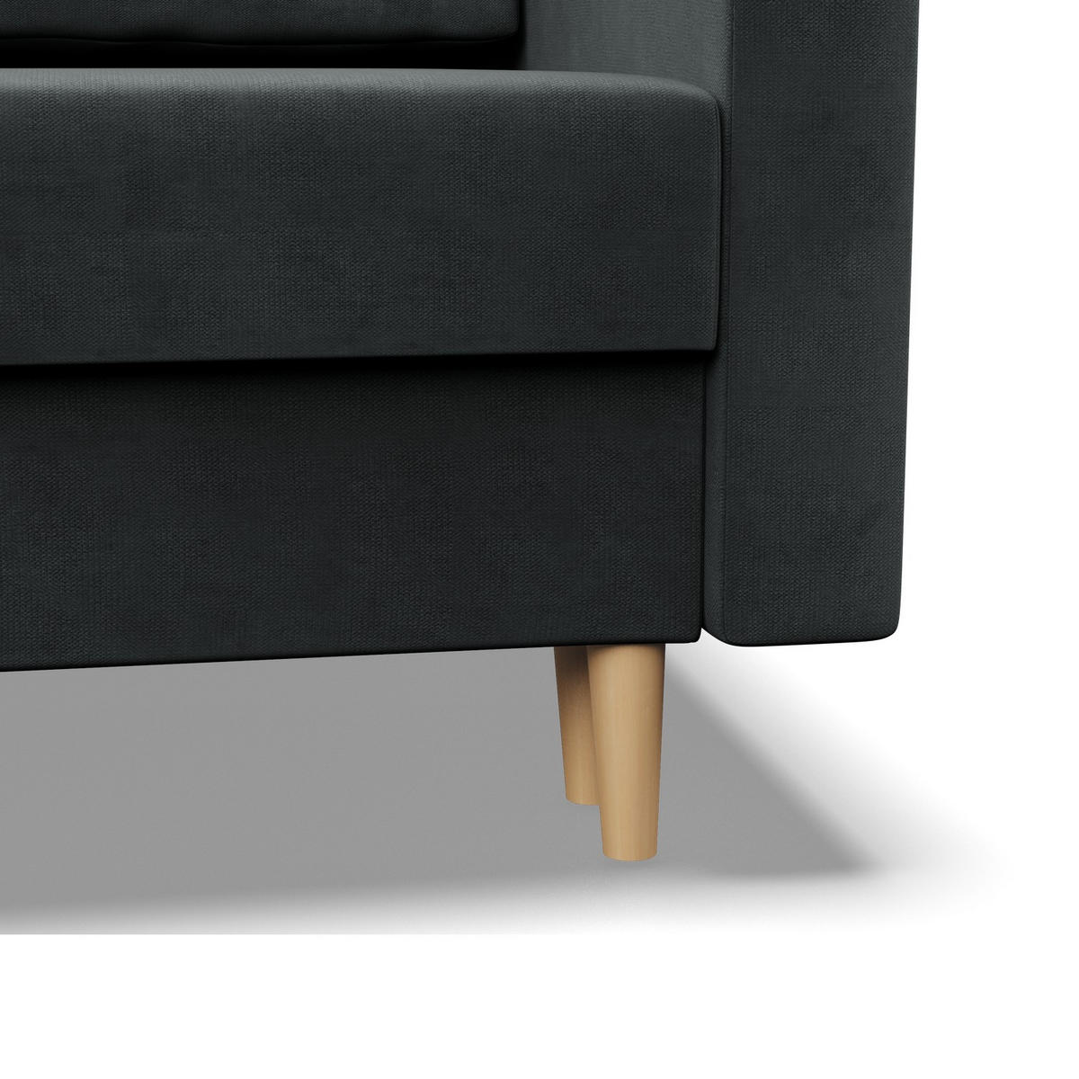 LOUNGESESSEL BLANK, BONELL, Dunkelgrau - Grau, Textil (75/92/92cm) - Mebligo