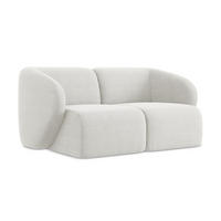 2-SITZER-SOFA Bouclé Stoff Weiß - Schwarz/Weiß, Holzwerkstoff/Kunststoff (174/75/94cm) - LaMiaSofa