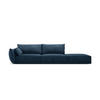 RECHTES-SOFA Kaelle aus Chenille-Stoff königsblau 4 Sitzplätze - Blau, Textil (110/85/264cm) - Micadoni
