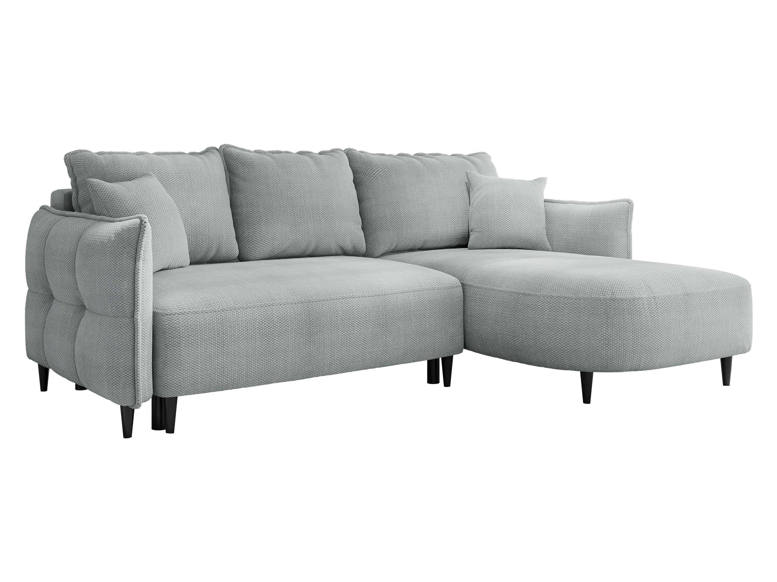 ECKSOFA Sycylia, Seite: Rechts - Schwarz/Grau, Holz/Textil (244/165cm) - MIRJAN24