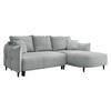 ECKSOFA Sycylia, Seite: Rechts - Schwarz/Grau, Holz/Textil (244/165cm) - MIRJAN24