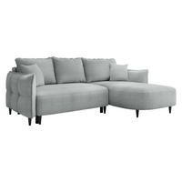 ECKSOFA Sycylia, Seite: Rechts - Schwarz/Grau, Holz/Textil (244/165cm) - MIRJAN24