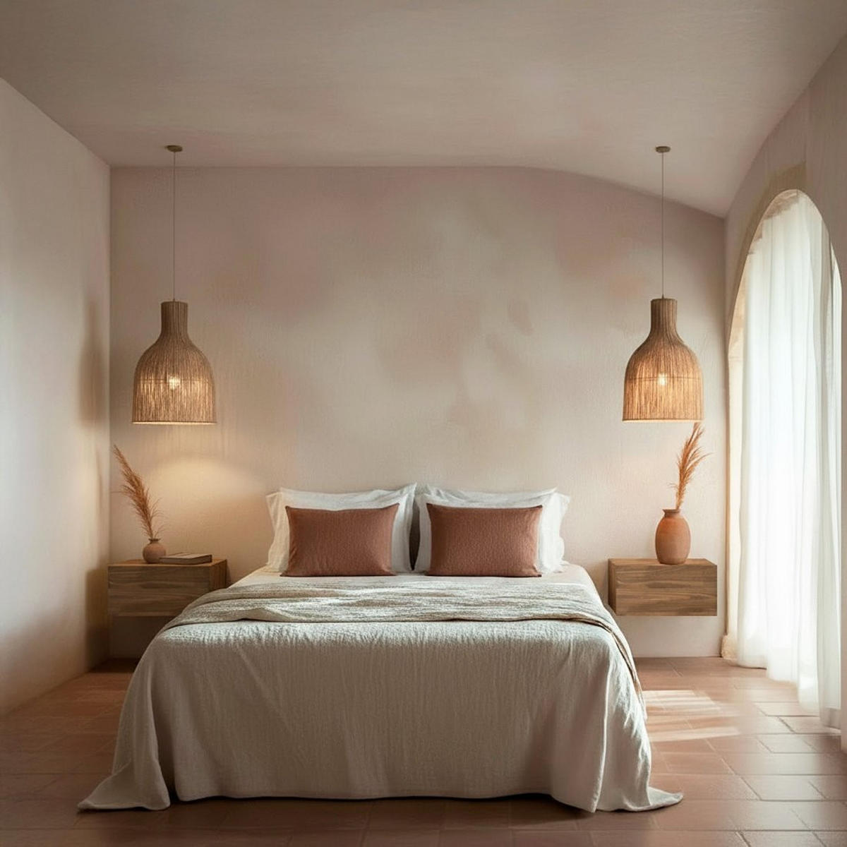 SCHWEBENDER NACHTTISCH Kari Natürlich 45 cm x 25 cm - Naturfarben, Holz (45/25/30cm)