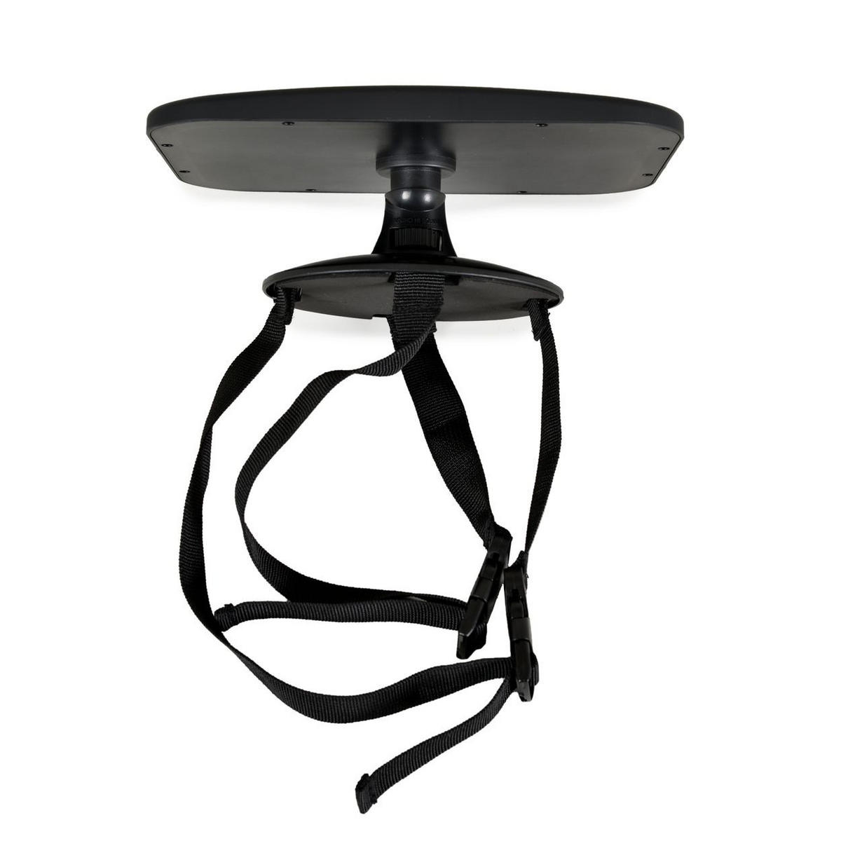 KINDERAUTOSITZZUBEHÖR Kinder-Autospiegel Lupah schwarz 360° drehbar, Dreh- und Kippfunktion, Kopfstütze, Auto, Riemen - Schwarz, Kunststoff (19/9/26cm) - Moni