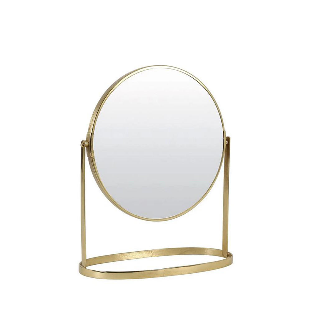 SCHMINKSPIEGEL Nibia, Gold, Metall - Goldfarben, Metall (24.5/31/13.5cm) - Light & Living