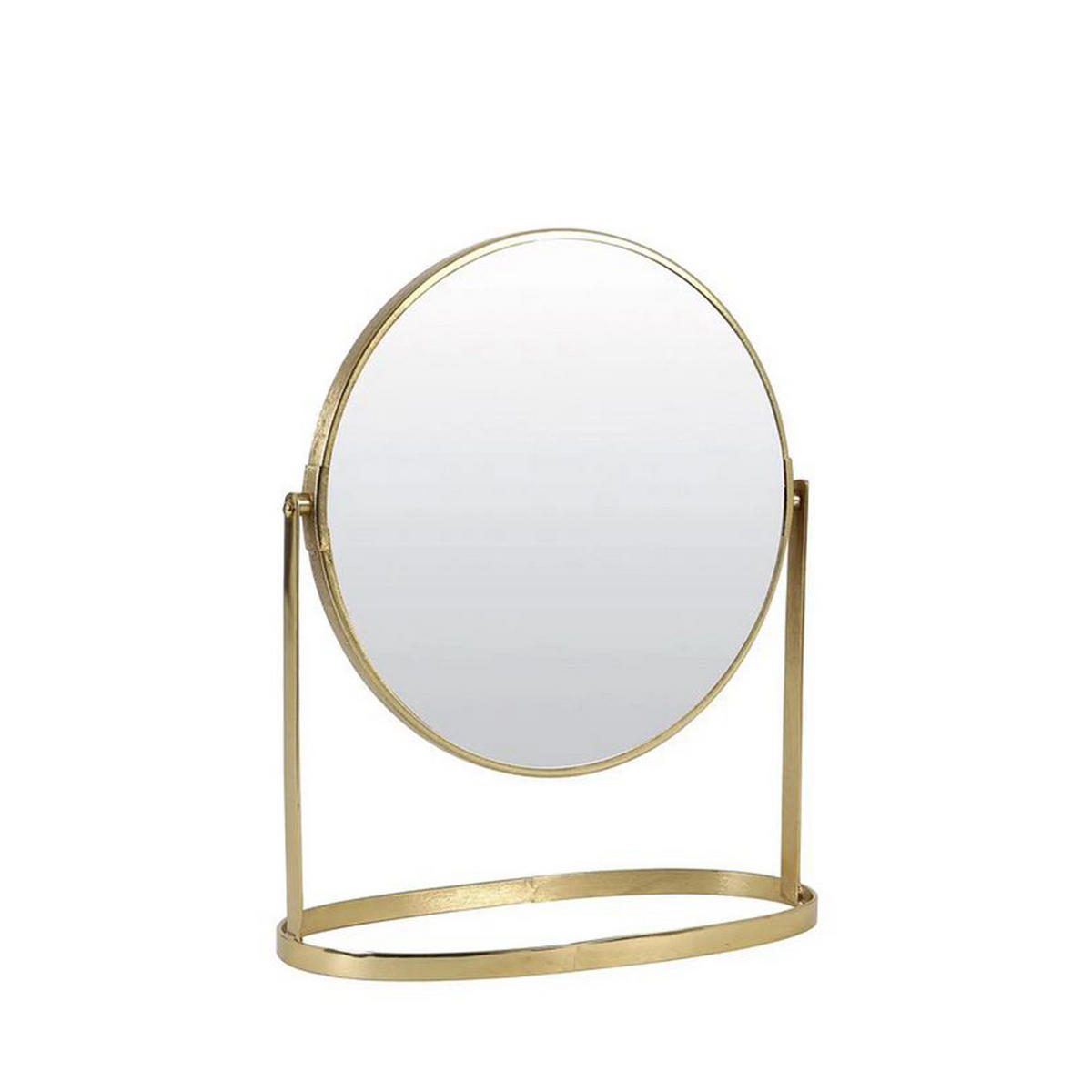 SCHMINKSPIEGEL Nibia, Gold, Metall - Goldfarben, Metall (24.5/31/13.5cm) - Light & Living