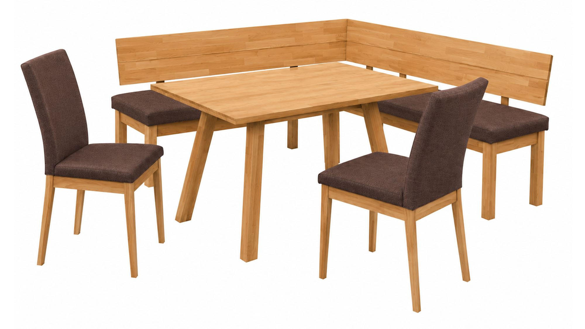 58aufmkessel Eckbankgruppe Kernbuche, Braun 194x85x155 cm