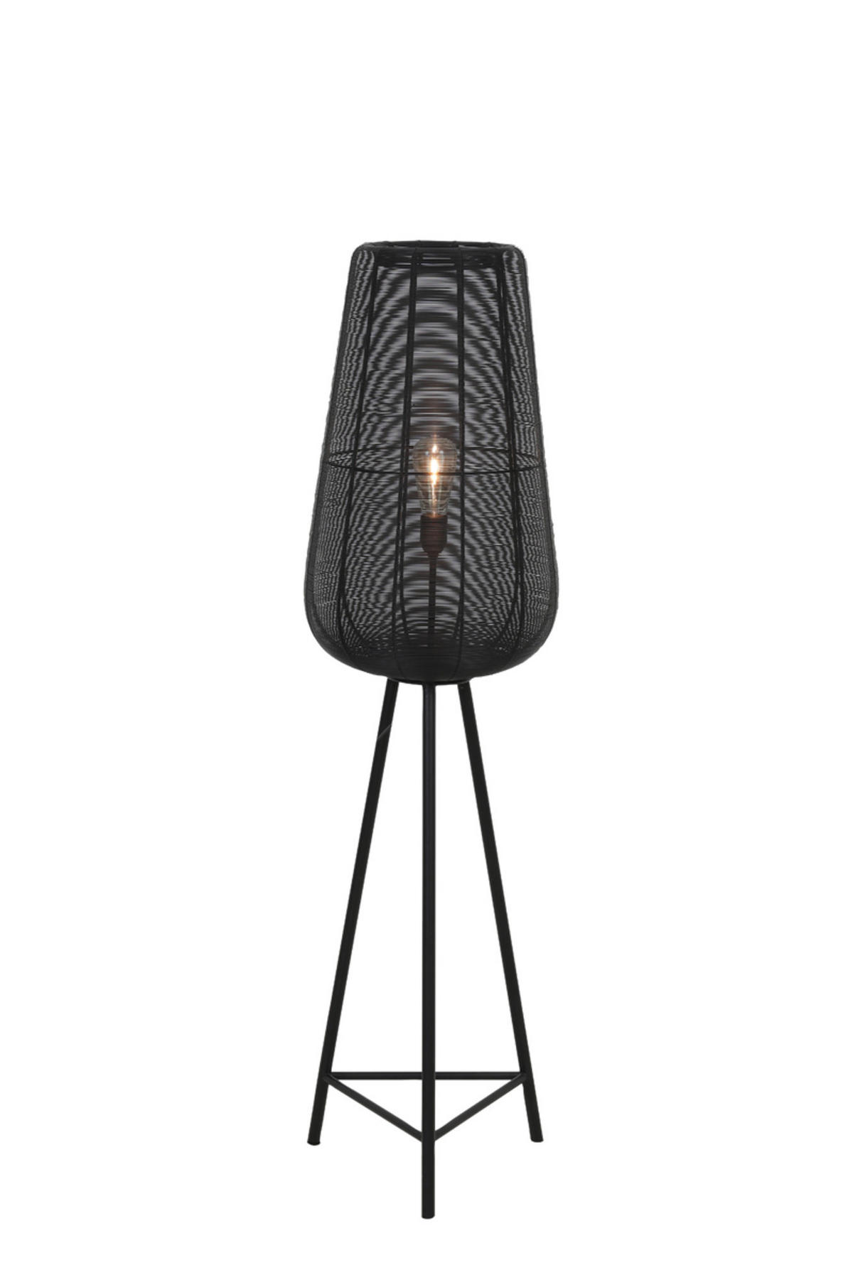 STEHLEUCHTE Adeta Schwarz Ø37/135 cm - Schwarz, Metall (37/37/135cm) - Light & Living