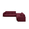 ECKSOFA rechts Molino aus strukturiertem Stoff burgundfarben 6 Sitzplätze - Bordeaux, Textil (250/315cm) - Micadoni