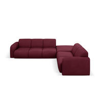 ECKSOFA rechts Molino aus strukturiertem Stoff burgundfarben 6 Sitzplätze - Bordeaux, Textil (250/315cm) - Micadoni