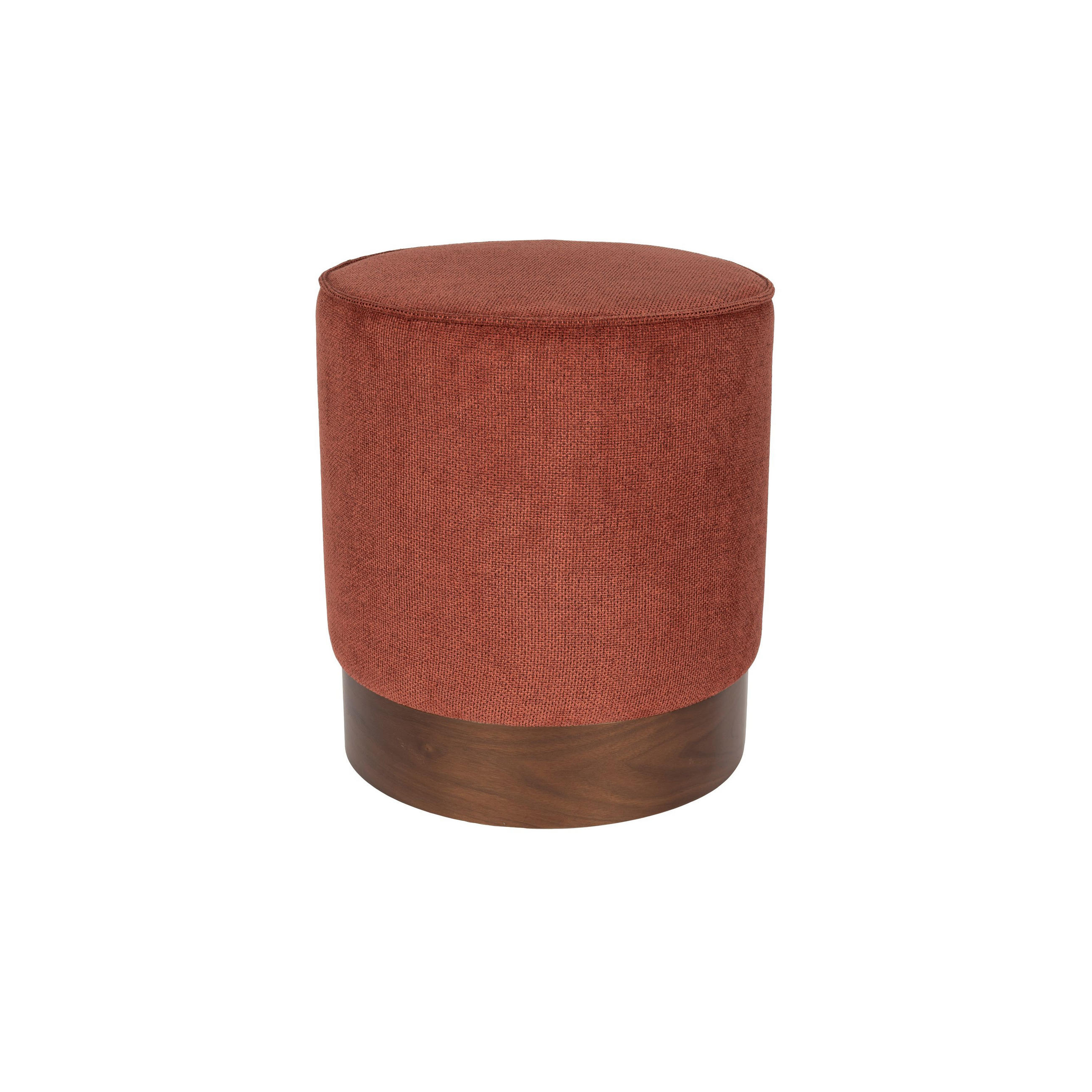 SITZHOCKER Bellevue Rot - Rot, Holz (41/46/41cm) - Dutchbone