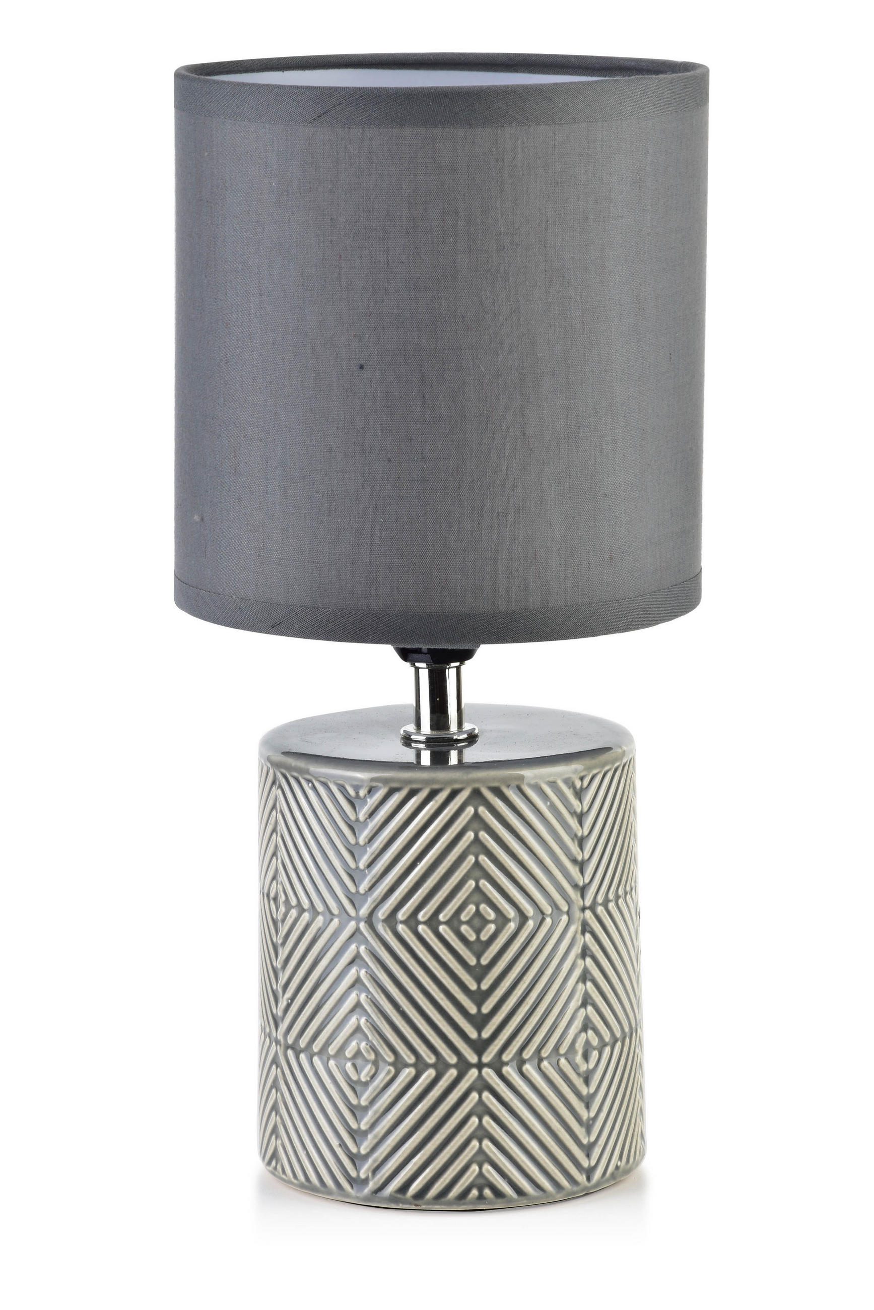 TISCHLAMPE Leti Grau 13/13/18.5 cm Keramik - Grau, Keramik (13/13/18.5cm) - Mondex