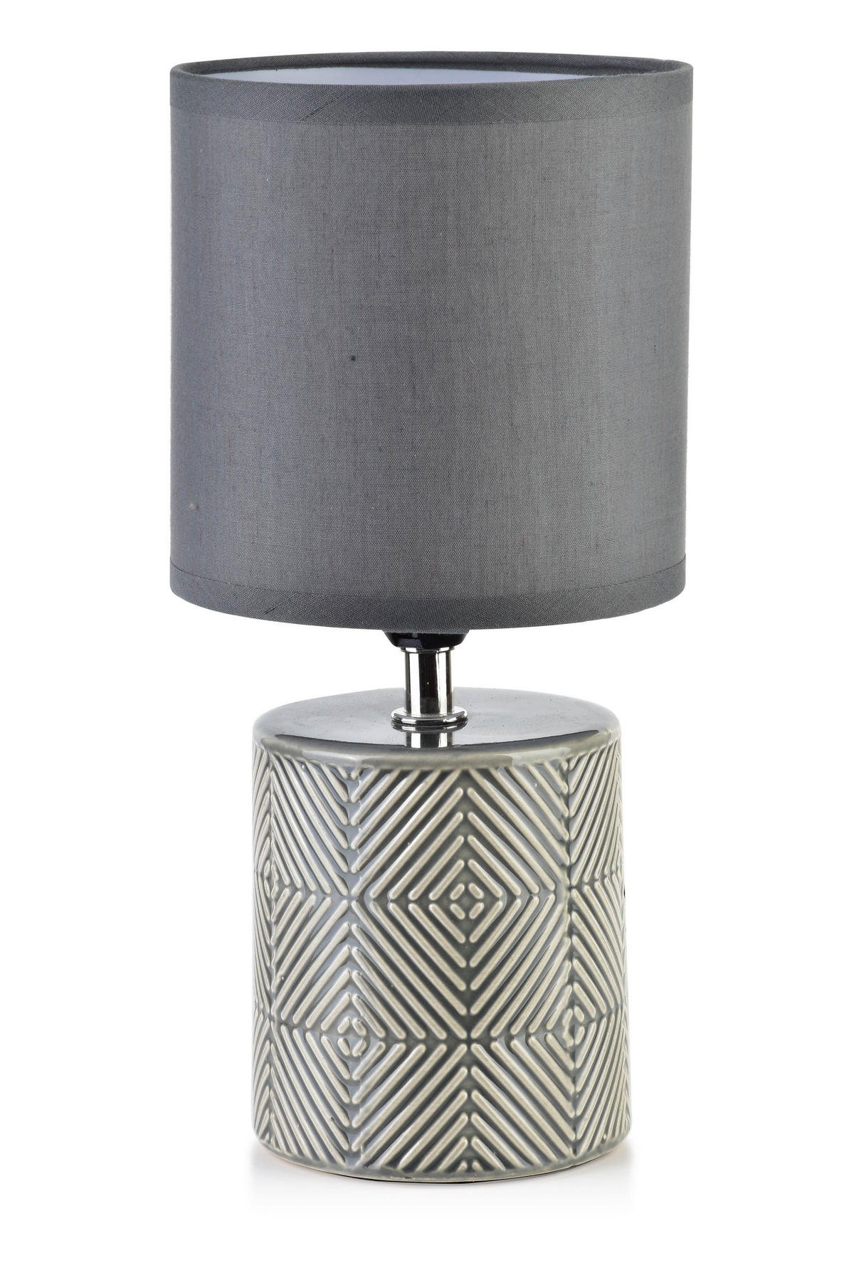 TISCHLAMPE Leti Grau 13/13/18.5 cm Keramik - Grau, Keramik (13/13/18.5cm) - Mondex