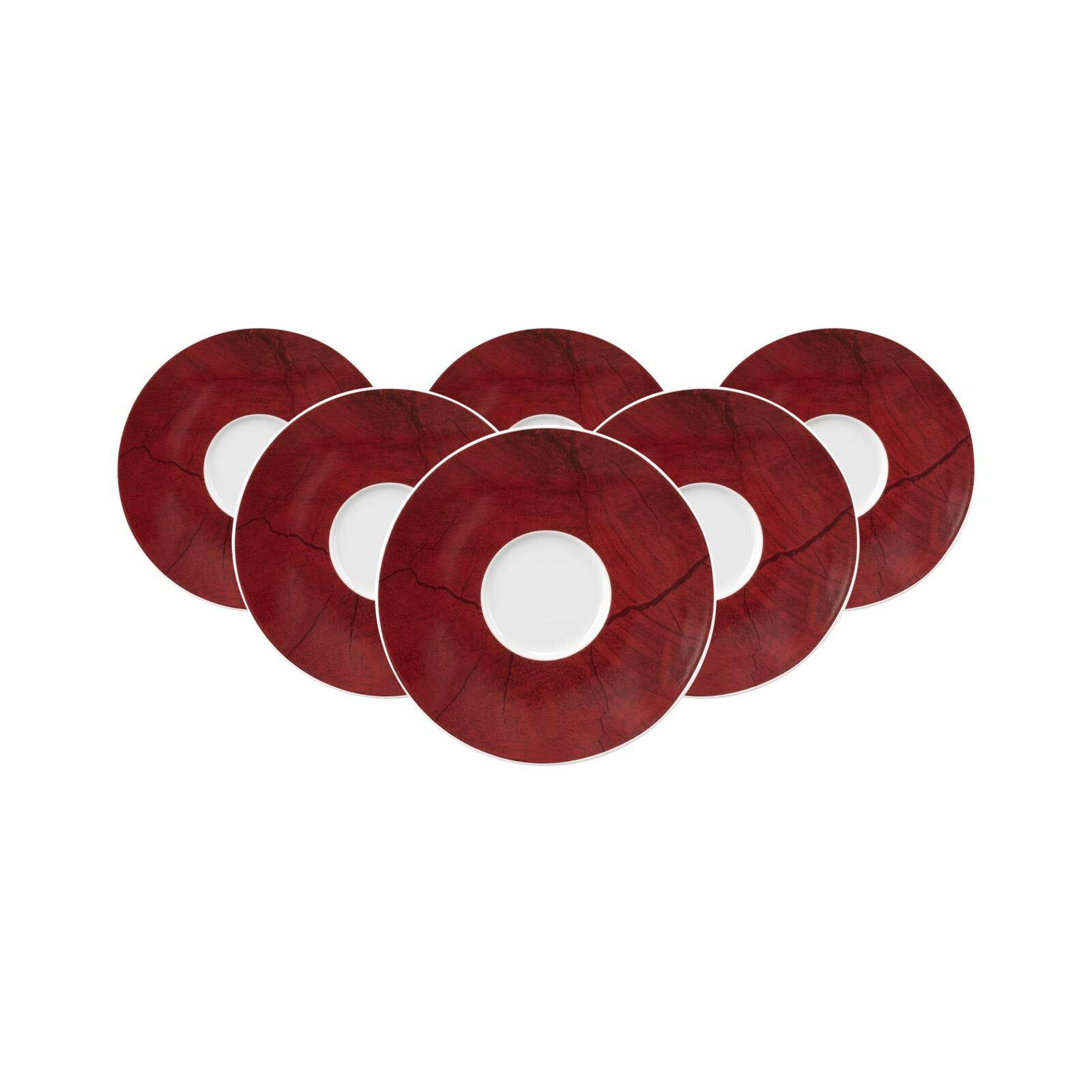 UNTERTASSEN Life Christmas rot ø 16,4 cm 6er Set - Rot, Keramik (16.4cm) - Seltmann Weiden