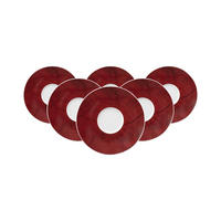 UNTERTASSEN Life Christmas rot ø 16,4 cm 6er Set - Rot, Keramik (16.4cm) - Seltmann Weiden