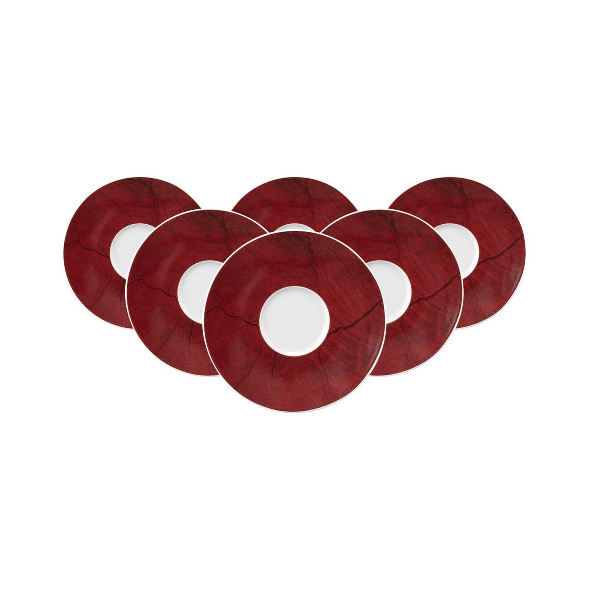 UNTERTASSEN Life Christmas rot ø 16,4 cm 6er Set - Rot, Keramik (16.4cm) - Seltmann Weiden