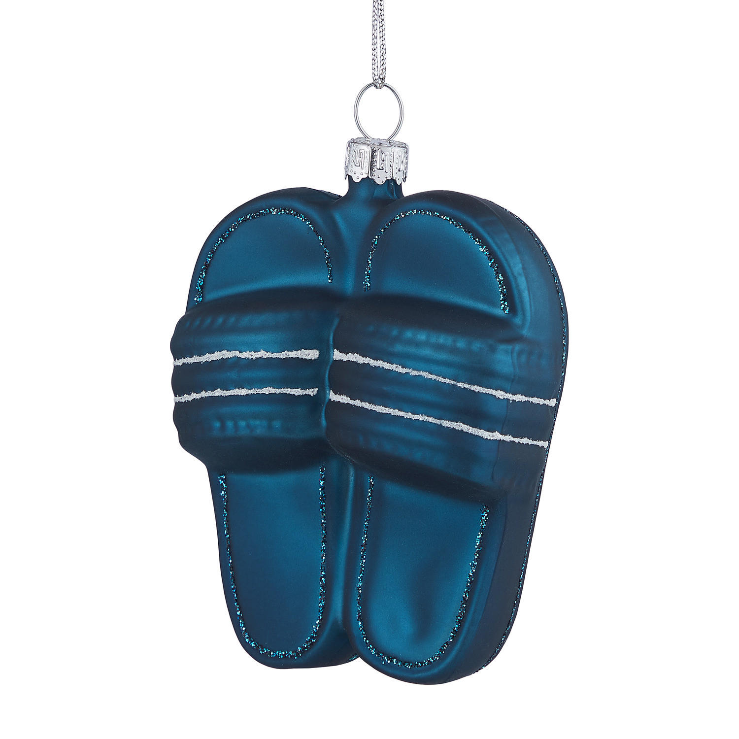 BAUMANHÄNGER Hang On Badelatschen - Dunkelblau, Glas (3/9/7cm) - Butlers