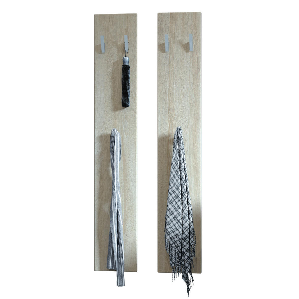 GARDEROBENPANEEL Wandpaneel Eiche sägerau - Eiche San Remo, Holzwerkstoff (24/140/2cm) - Vladon