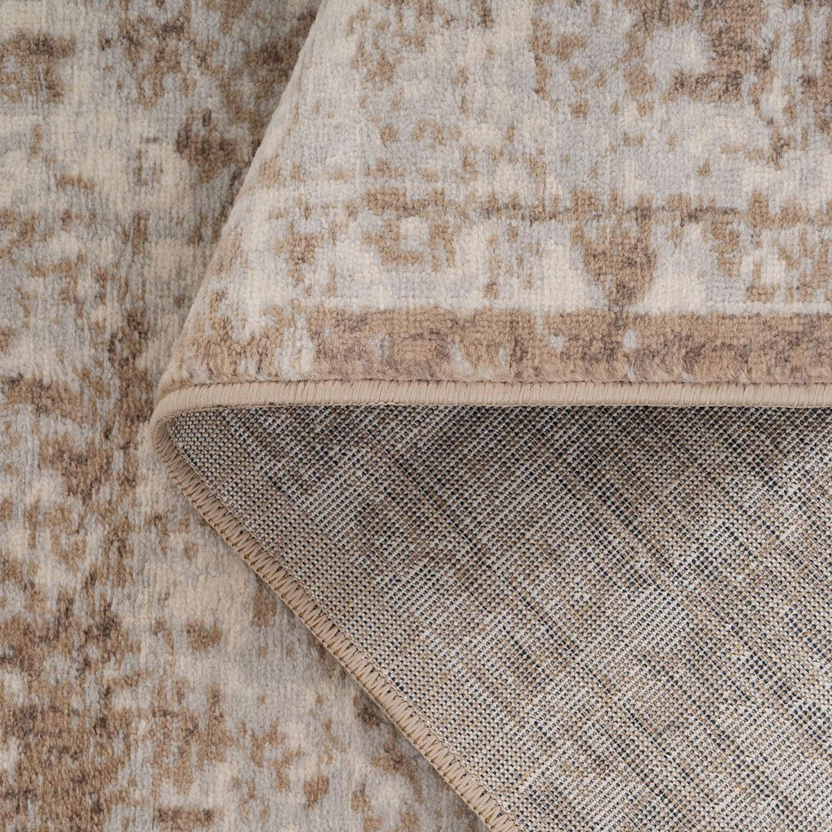 VINTAGE-TEPPICH Sophia Grau - Beige, Textil (60/110cm) - Kukoon Rugs