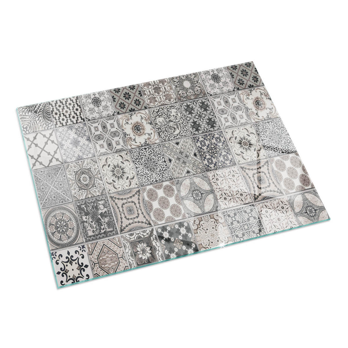 GLASPLATTE für Kamin 120x80 cm Schwarz - Schwarz, Glas (120/80/0.4cm) - ArtPrintCave