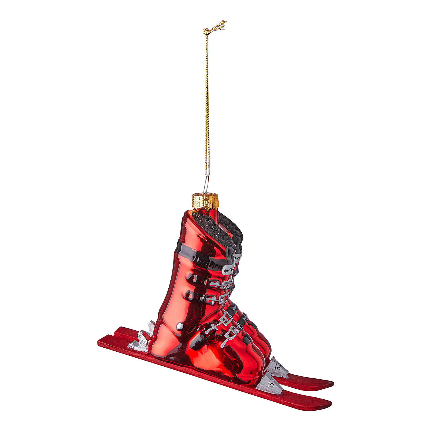 BAUMANHÄNGER Hang On Skischuhe - Rot, Glas (6/8/14cm) - Butlers