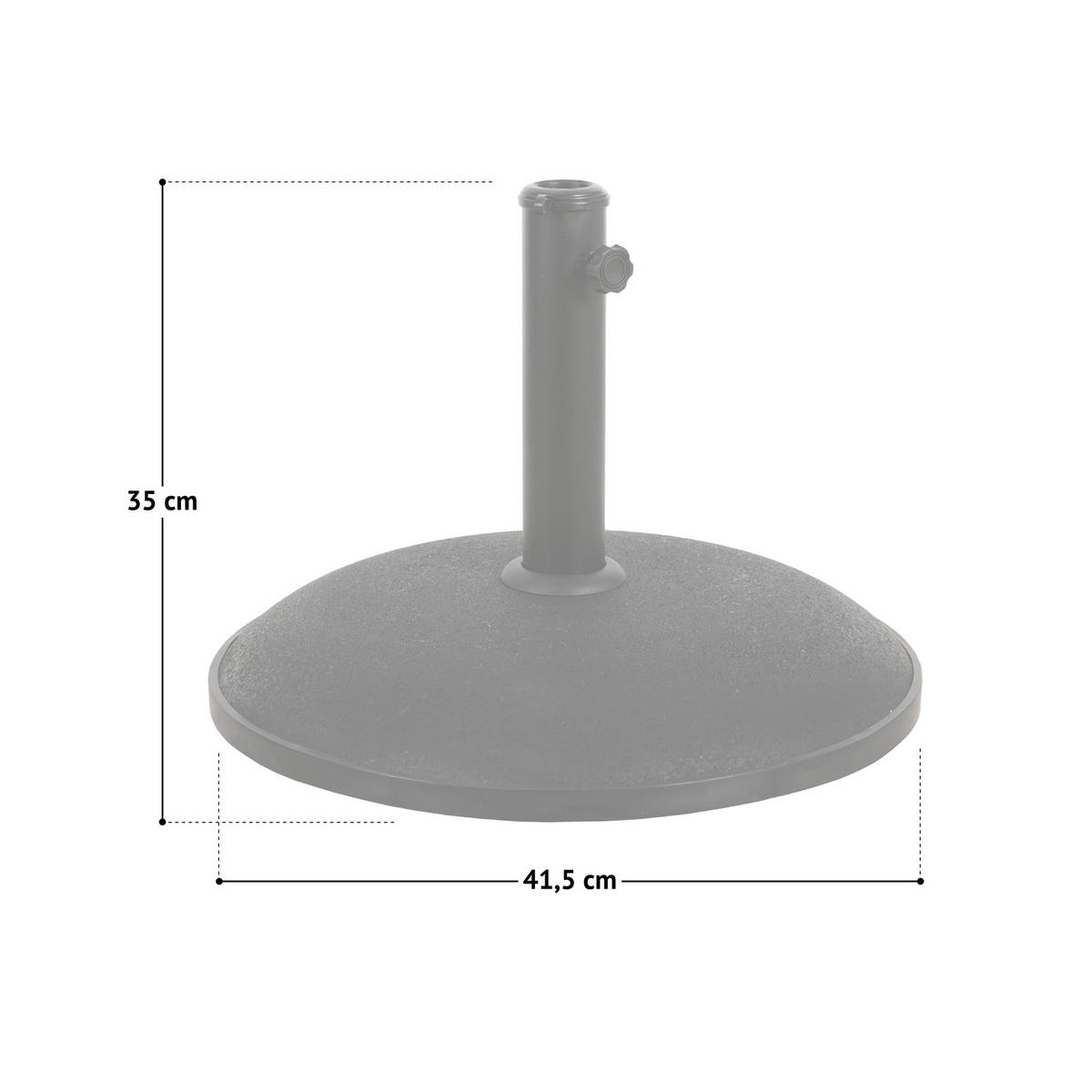 SONNENSCHIRM Set mit Ständer Taupe - Taupe, Textil (200/300cm) - SVITA