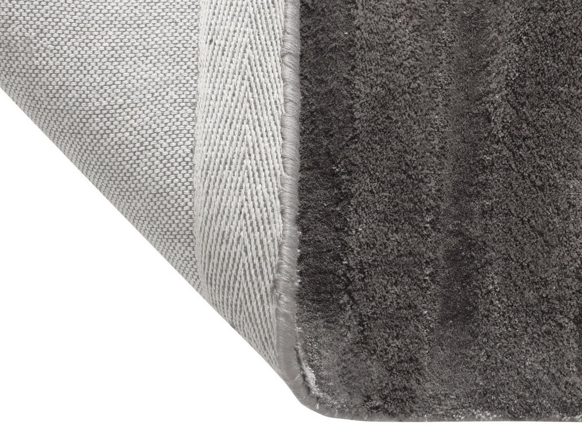 TEPPICHE Viskose Anthrazitgrau 230cm - Anthrazit, Textil (230/160cm) - Sia Home
